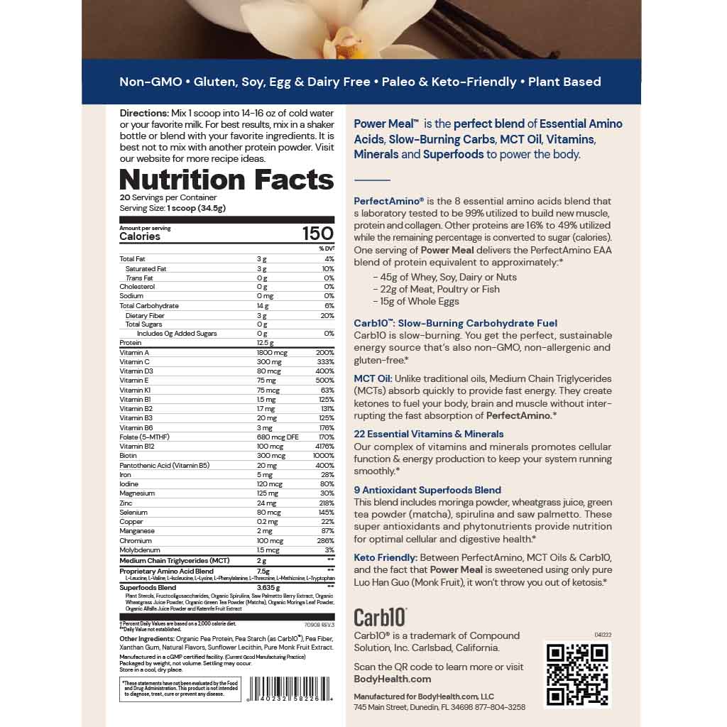 Perfect Amino Power Meal | BodyHealth.com LLC