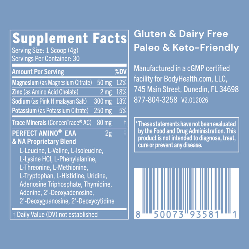 Perfect Amino Electrolytes Unsweetened & Unflavored