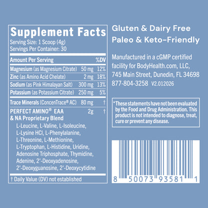 Perfect Amino Electrolytes Unsweetened & Unflavored