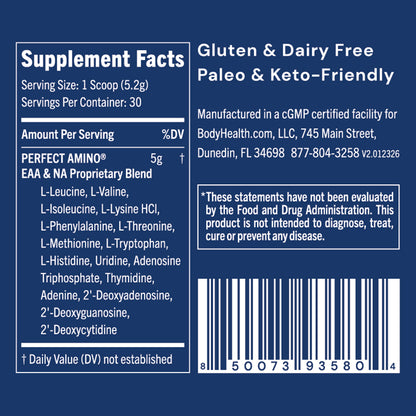 Perfect Amino Powder Unsweetened & Unflavored